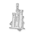 thumbnail image 3 of Auriga Fine Jewelry 925 Sterling Silver Rhod-plated 3D Sandcastle / Shovel Pendant for Women (L-23.29mm), 3 of 6