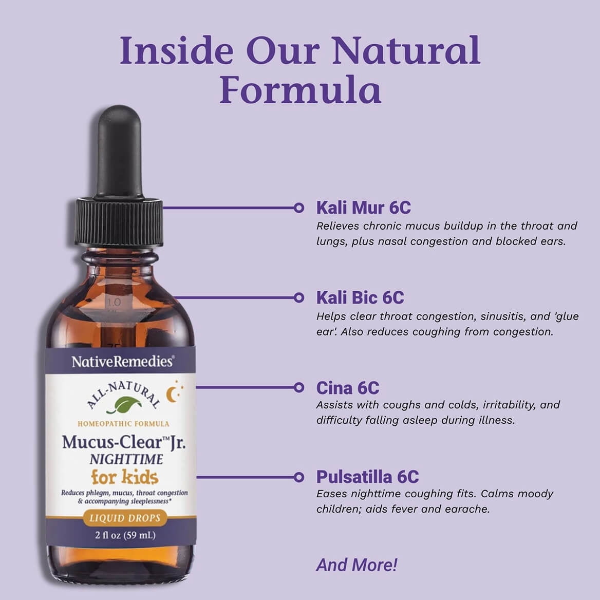 NativeRemedies Mucus-Clear Jr. Nighttime - Temporarily Relieves Mucus Congestion in Children
