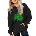 thumbnail image 2 of Girls Sweatshirt Crewneck Oversized Pullover Cotton Clothes Printed Long Sleeves Tops Casual Fleece Sweater with Pocket Fall Winter Warm Sweatshirts Kids Hoodies, 2 of 5