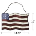 thumbnail image 2 of Metal American Flag Hanging Wall Art Patriotic July 4th Ornament Decoration 10''x14.8'', 2 of 5