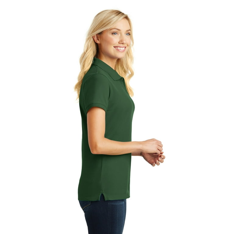 Port Authority L100 Ladies Core Classic Pique Polo Deep Forest Green M