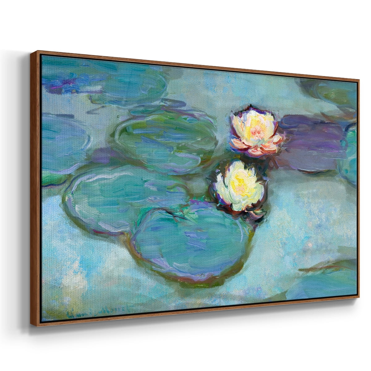 Vintage Landscape-CLVIII By Wexford Home Framed in Walnut Wood Gallery Wrapped Canvas 25 in. x 37 in.
