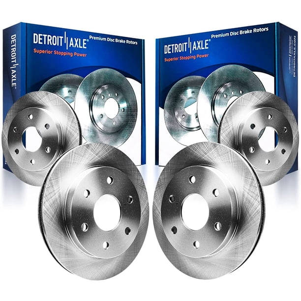 Detroit Axle 296mm Front and 308mm Rear Disc Brake Kit Rotors for 2005 2006 2007 2008 2009