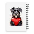thumbnail image 2 of Happy Valentine's Day Schnauzer Brings Love Heart Spiral Bound Journal Miniature Schnauzer Dog Lover 5x7in Spiral Notebook - 02028, 2 of 5