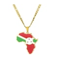 thumbnail image 4 of Baohd Collier Pièce à la Mode avec Pendentif Carte d'Afrique Léger Burundi 5Ensemble, 4 of 6