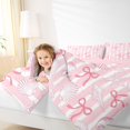 thumbnail image 3 of spefrowx Ocean Seashell Starfish Twin Comforter Sets for Girls, Pink Bow Striped Bedding Set, Pink Reversible, 2-Piece, 1 Comforter and 1 Pillowcase, 3 of 6