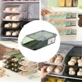 thumbnail image 3 of Caja de huevos rodante automática, recipiente apilable para huevos, organizador de almacenamiento para , cocina, dispositivo, recuperación Verde Macarena Titular de huevo, 3 of 8