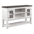 thumbnail image 3 of Furniture of America Feli 7-Shelf Wood Distressed White and Gray Server with Doors, 3 of 6