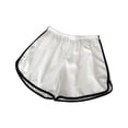 thumbnail image 3 of Feancey Yoga Dolphin Shorts for Women Elastic Waisted Athletic Shorts Color Block Split Gym Workout Shorts Comfort Casual Pajama Bottoms White M, 3 of 5