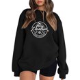thumbnail image 1 of Sudadera de Manga Larga Gibobby con Cuello Redondo y Estampado Navideño para Mujer Negro XL, 1 of 4