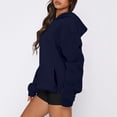 thumbnail image 6 of Delconic Women's Oversized Pink Hoodie Sweatshirt, Casual Long Sleeve Pullover with Pocket, Soft and Cozy for Everyday Wear Navy 2XL, 6 of 8