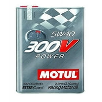 Motul 104242 Case of 2 300V Power 5W40 Racing Motor Oil 2 Liter Can