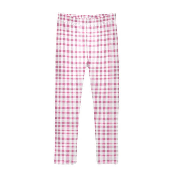 joogoo Girls' Leggings Checkered Grid-c5 Yoga Pants 6T