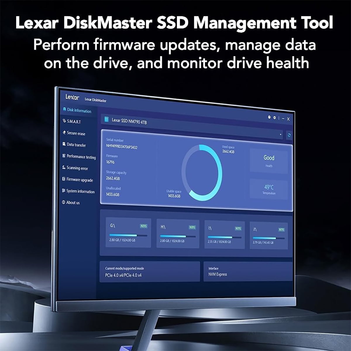 Lexar NQ780 2TB PCIe Gen 4x4 NVMe M.2 Internal SSD