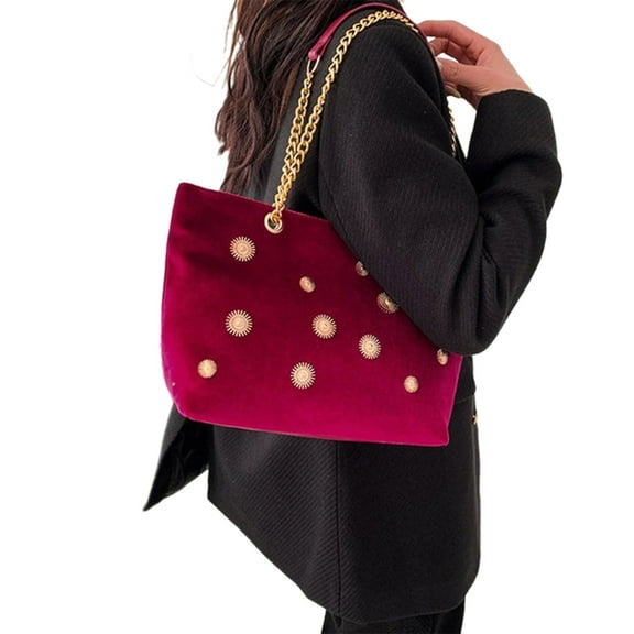 Necvior Velvet Clutch Bag Phone Wallet Purse Shoulder Bag Handbag for Women Work Dating