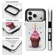 thumbnail image 3 of Birthday Cupcake with Candle Leather Wallet Case for iPhone13 pro max Wallet Case Card Holder Flip, 3 of 8