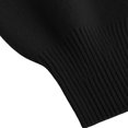 thumbnail image 5 of Comdrip Chandails Confortables pour Femmes Chandails Surdimensionnés Confortables en Tricot Col Rond Automne Chandail Tendance Tenues d'Automne Chandail Col Roulé Femmes, Noir m, 5 of 5