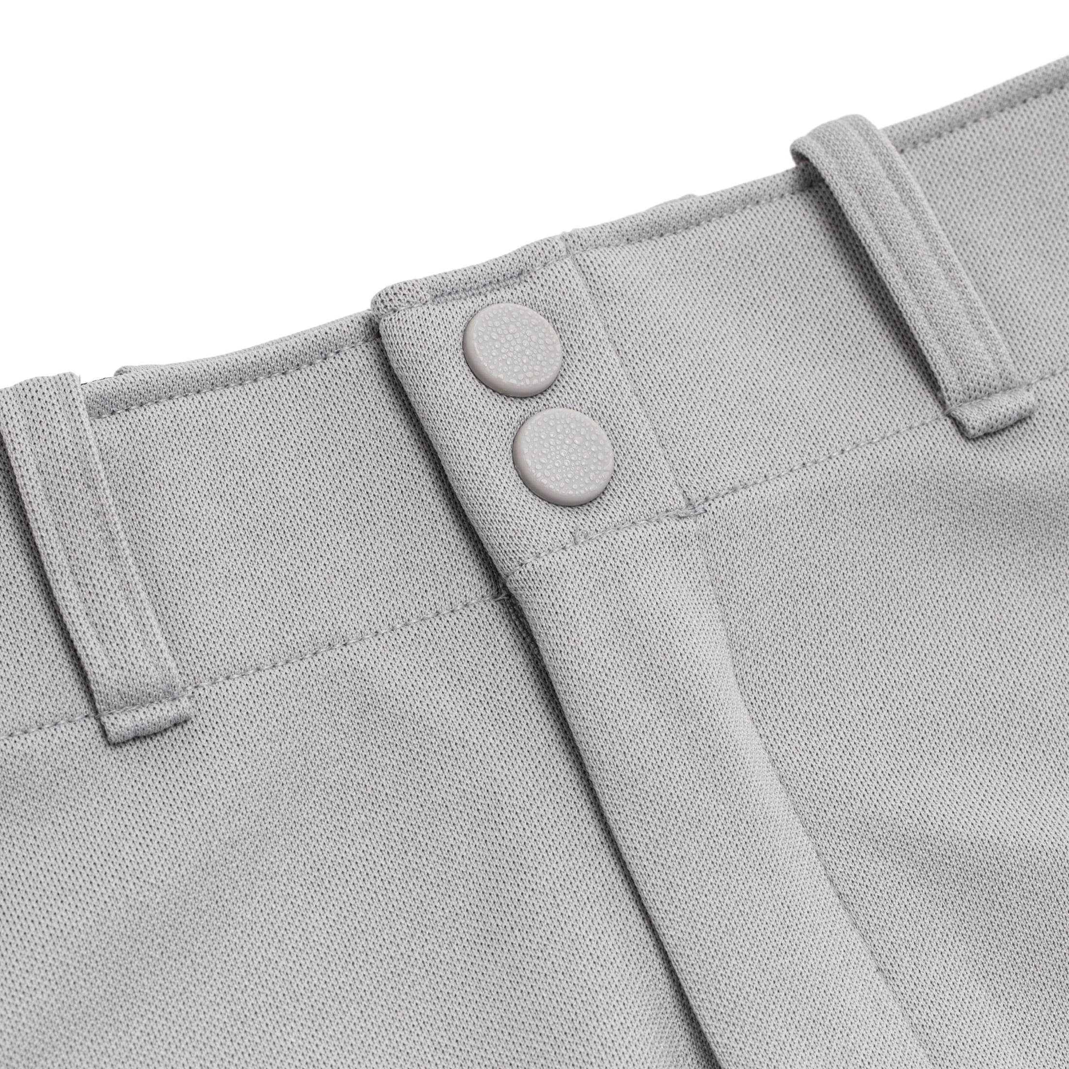 Franklin Sports Youth Classic Fit Baseball + Softball Pants, Grey, Youth Small