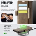 thumbnail image 3 of Allytechgroup Wallet Phone Case for Google Pixel 9 with Credit Card Slot, RFID Blocking PU Leather Flip Case with Kickstand Support Wireless Charging Shockproof Bumper for Women Men, Coffee, 3 of 11