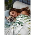 thumbnail image 3 of Eucalyptus Green Flat Sheets Only King Size, Soft Breathable Bed Top Sheets for Mattress, Gradient Leaves Retro Watercolor Plant Luxury Bedding Flat Sheets for Home Hotel Bedroom Bed Protection, 3 of 9