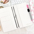 thumbnail image 2 of Freckled Fawn Pocket Traveler's Notebook 9"X5.75"-Black & White Hearts, 2 of 4