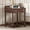 Walnut, variant on Vintage style bedside table with drawers and open shelves, suitable for the bedroom, bedside table with swivel legs and metal handles,