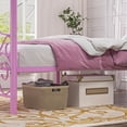 thumbnail image 5 of VECELO Twin Bed Frame, Canopy Bed with Metal Headboard and Footboard, No Box Spring Needed, Purple, 5 of 8