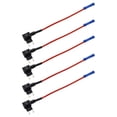 thumbnail image 1 of MUMQAQ 5Pcs Low Profile Blade Fuse Tap Adapter Kit - Mini Add-A-Circuit Holder for 12V-24V Vehicles - 20 Amp Rated Automotive Electrical Circuit Protection, 1 of 8
