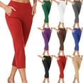 thumbnail image 2 of ShiShine Women's High Waisted Capri Pants Straight Leg Casual Loose Pants with Pockets, 2 of 6
