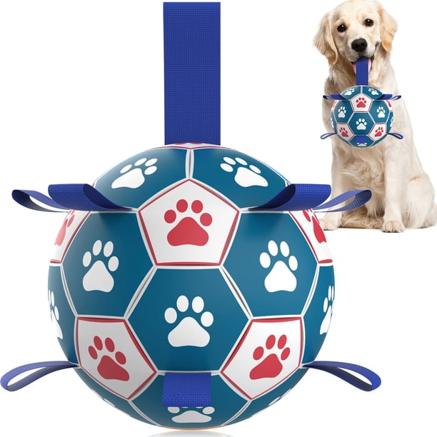 Pelota de fútbol para perros QDAN Ropes Toys Interactive para Medium y Lar