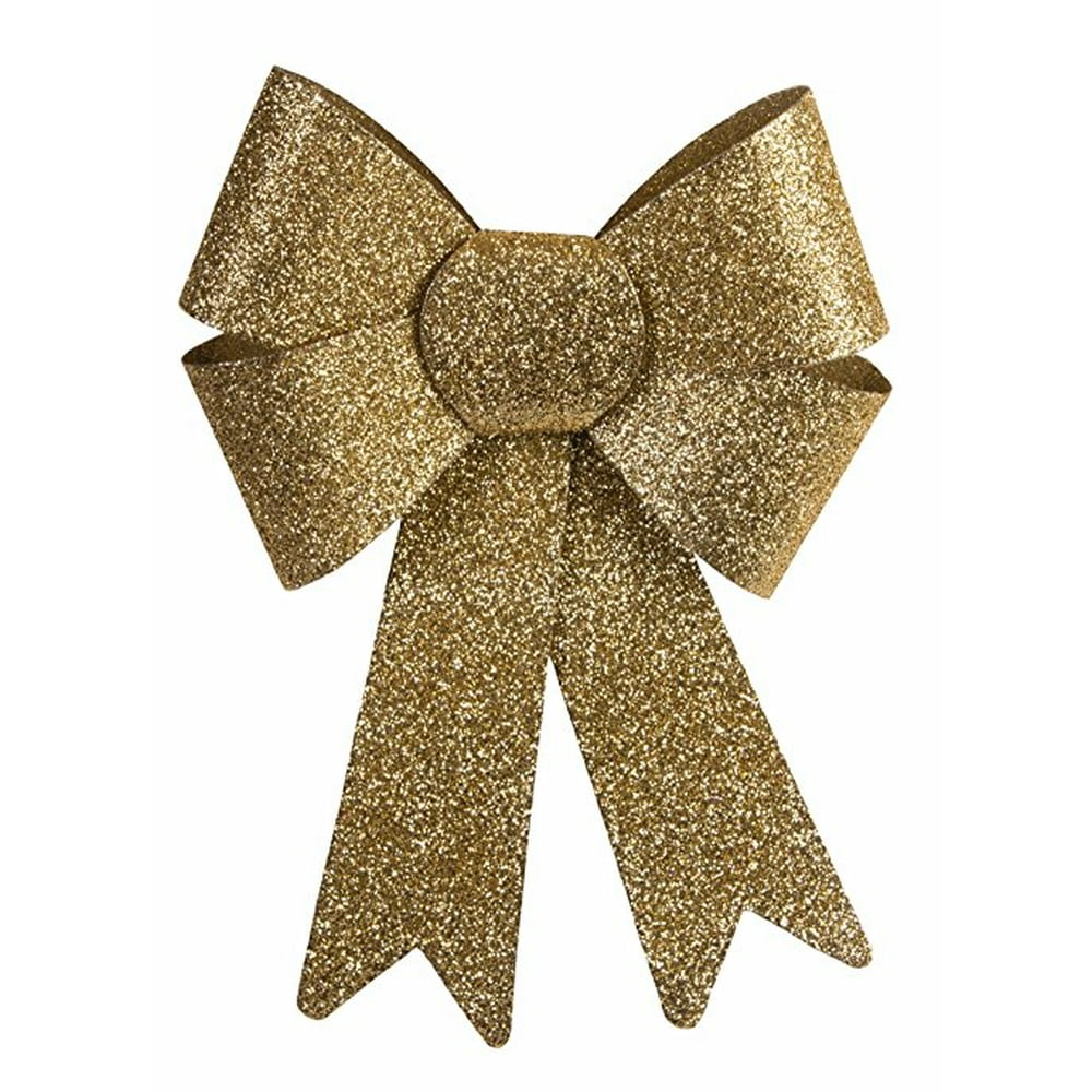Forum Novelties Gold Glitter Gift Bow 14in - Walmart.com - Walmart.com