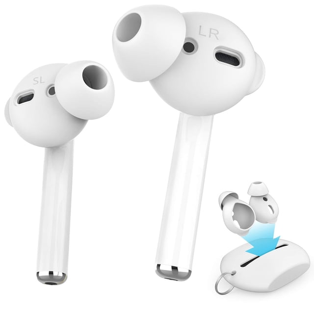 Fundas de silicona para puntas de oído AHASTYLE para Apple AirPods, 4 pares