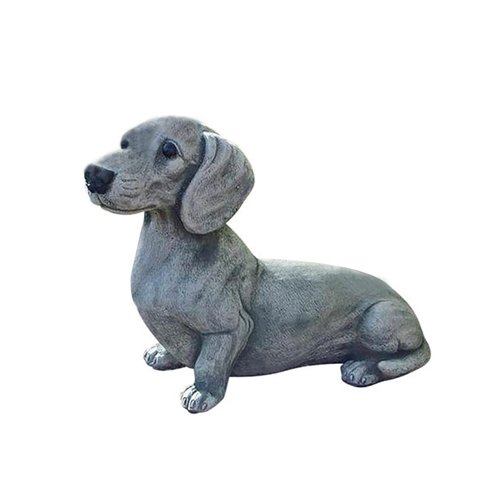 Daschund Dog Puppy Figurine Statue Miniature Small Wood Carving Home Decor Small 