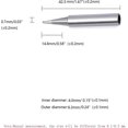 thumbnail image 3 of 5 Pieces 900M-T-B Replacement Soldering Iron Tip, Nickel Plated Alloy Soldering Tips, Applicable for Hakko, Soldering Rework Station Tips Welding Tool, 3 of 4