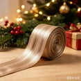 thumbnail image 4 of 5M Christmas Decorative Ribbon, Metallic Edge Wired Ribbon for Christmas Tree, Wreath, Gift Wrapping, Bow Making and Holiday DIY Crafts, 4 of 4