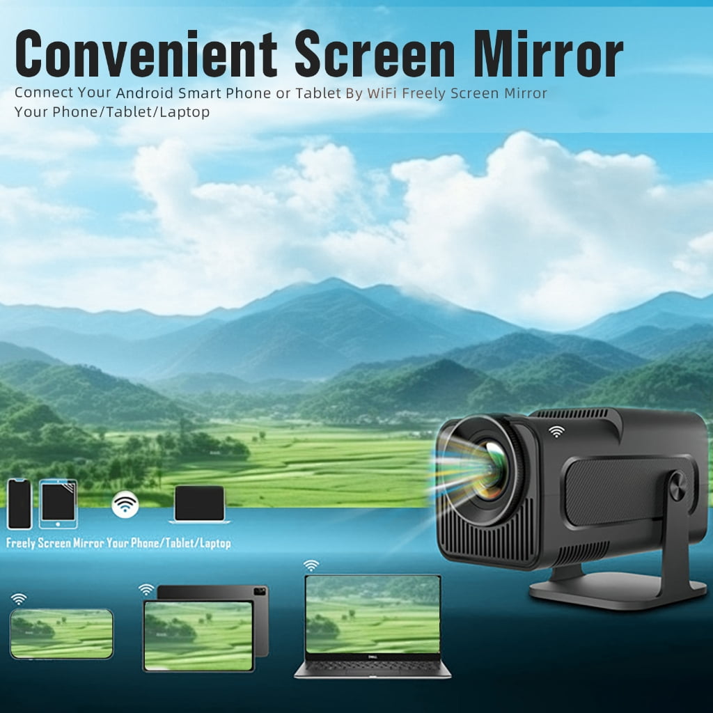 4K Projector 4K 1080P Home Cinema Projector 180 Degree Rotatable Projector 8000K Bluetooth-compatible 5.0