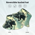 thumbnail image 2 of Salouo Bull Charging Through Waves Print Unisex Bucket Hat, Outdoor Summer Beach Fishing Sun Hat Fun Outdoor Vacation Hat for Men Women Teens,Reversible Double-Side-Wear, 2 of 6