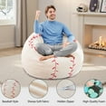 thumbnail image 6 of XIECUVA Bean Bag Chair for Adults, High-Rebound Memory Foam Beanbag Chairs with Removable Cover for Living Room Bedroom, 44 Inches, 6 of 8