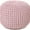 Pale Pink, variant on · REDEARTH · Round Pouf Ottoman - Hand Knitted Cable Boho Poof Home Décor Pouffe Circular Footrest for Living Room - Bedroom - Lounge - Nursery - 100% Cotton Poufs (19.5"x19.5"x14"; Mustard)