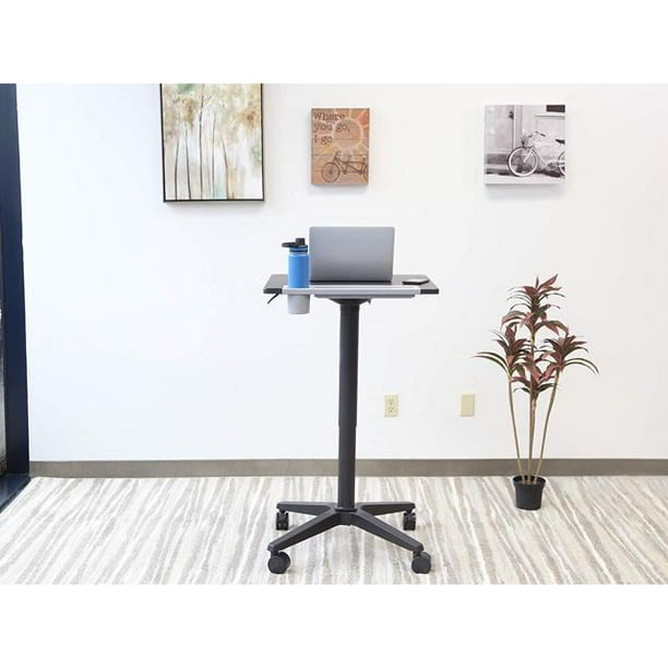 Motionwise Diversa 21x25" Pneumatic SitStand Mobile Desk, Height