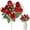 B, variant on 1 Bundle Artificial Mini Rose Bunch 12 Heads Faux Small Silk Rose Flowers for Wedding Centerpiece Vase Home Table Decor 30cm, Clearance Pink