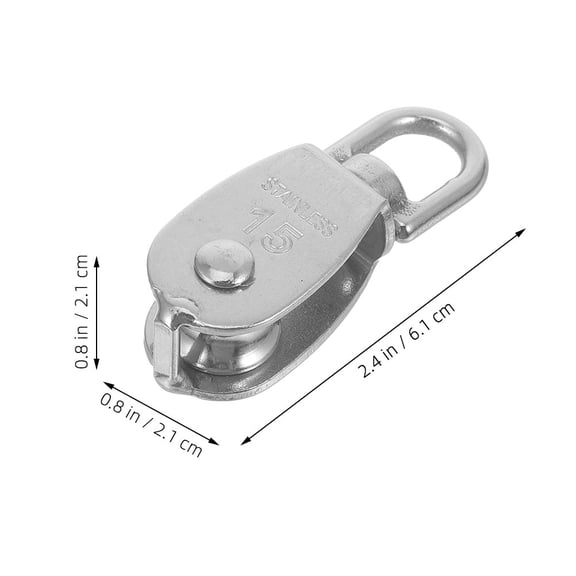10pcs Stainless Steel Cable Pulley Wheels with Swivel, Heavy Duty Single Roller Pulleys for Rope and Cable Systems, Lifting Tools