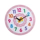 thumbnail image 3 of Reloj analógico silencioso para niños, reloj infantil que no hace , reloj de pared rosa para enseñar a los niños, para profesores, 3 of 9
