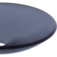 thumbnail image 5 of Novatto TIS-316GMB COETANEO Clear Slate Grey Low Profile Glass Vessel Bath Sink with Matte Black Pop-Up Drain, Mounting Ring, 5 of 5