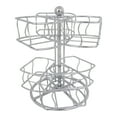 thumbnail image 2 of Joernso Teabag Storage Rack 2 Tiers Rotary Hollow Iron Stable Structure with 6 Compartments Countertop Tea Bag Spinning Carousel Home Office Kitchen Coffee Bag Organizer, 2 of 7