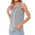 thumbnail image 3 of Nlife Women Sleeveless Criss Cross V Neck Casual Tank Top Basic Summer Outfits, 3 of 5