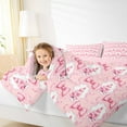 thumbnail image 4 of jejeloiu Pink Christmas Tree Full Size Comforter Sets,Happy New Year Cat Bedding Comforter Set,Cute Bow Bowtie Bedding Sets For Child,Ultra Soft Home Decor Reversible,3-Piece, 4 of 8