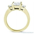 thumbnail image 4 of Square Cut Charles & Colvard Forever Brilliant 3-Stone Engagement Ring in 14k Yellow Gold, 4 of 5