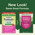 thumbnail image 3 of Spring Valley Women's Probiotic Dietary Supplement Vegetarian Capsules for Digestive Health, Cranberry, 60 Count Value Size, 3 of 12