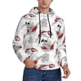 thumbnail image 2 of Rateoe Koi Fish Pattern Mens Hoodie, Pullover Hooded Sweatshirt, Kangaroo Pocket Hoodie Ideal for Daily Wear, Travel and Home-Large, 2 of 7